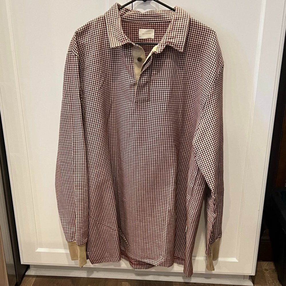 Aime Leon Dore XXL Men's houndstooth Flannel Rugby Shirt